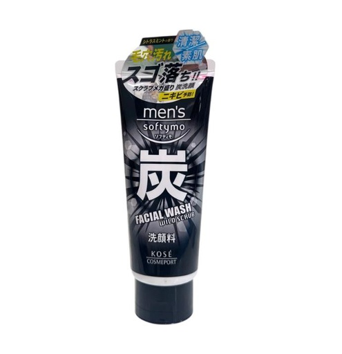 Sữa Rửa Mặt Than Hoạt Tính Kose Softymo MENʼS 130g