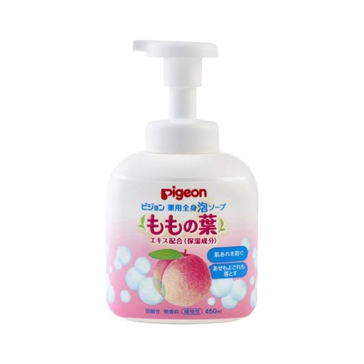 Sữa Tắm Gội Tạo Bọt Pigeon Chiết Xuất Lá Đào 450ml