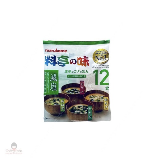 Soup Miso Marukome 4 Vị Ăn Liền Ít Muối 12 Gói